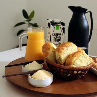 Imagem de Prato Giratório Laminado Para Servir na Mesa 80 cm Amadeirado - Play D