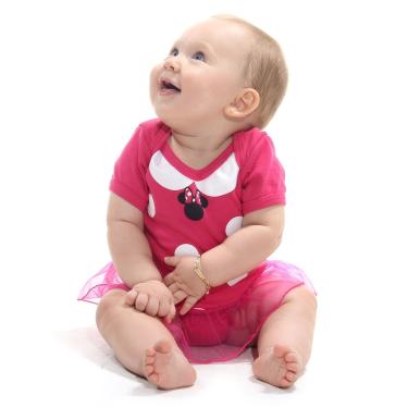 Imagem de Body com Saia Bebe Minnie Rosa - Tamanho G (de 6 a 9 meses) - 92027- Sulamericana