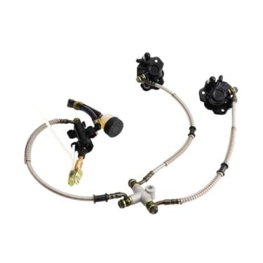 Imagem de menolana Kit de freio Go Kart com pinças duplas, bomba hidráulica, conjunto de freio traseiro para quadriciclo 125cc e 250cc, Sem Disco de Freio
