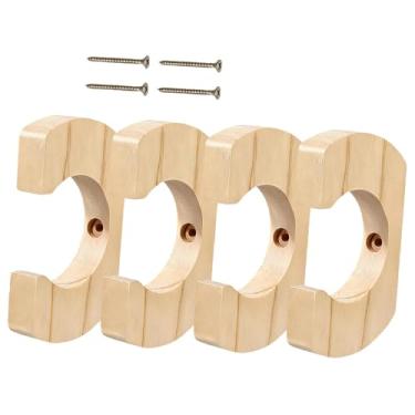 Imagem de Dynwave 4x Suporte para remo de caiaque, suporte para remo, acessórios para prancha de madeira, para remo de caiaque para uso interno e externo, rack de