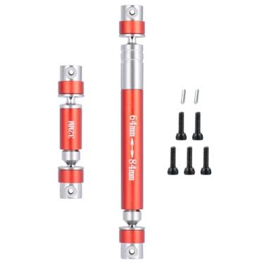 Imagem de Eixo de transmissão de aço RC 1/24 CVD 32 + 64 mm eixo de transmissão para Axial SCX24 Deadbolt AXI90081 AXI00004 4WD Crawler Car (vermelho)