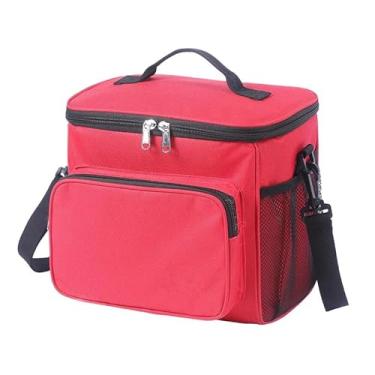 Imagem de Bolsa Térmica Grande Portatil Marmita Viagem Com Alça (Vermelho)