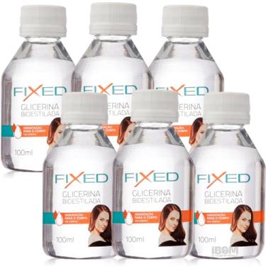 Imagem de Kit Glicerina Bidestilada, Kit com 6 Unidades de 100ml, Hidratante Corporal e Capilar, Umectante Natural de Alta Performance Fixed
