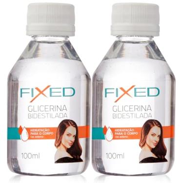 Imagem de FIXED Glicerina Bidestilada para Corpo, Kit com 2 Frascos, 100ml cada, Hidratação Intensa, Uso Externo