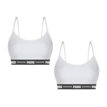 Imagem de Kit 2 Tops Puma Modal Stretch Feminino, Branco, G