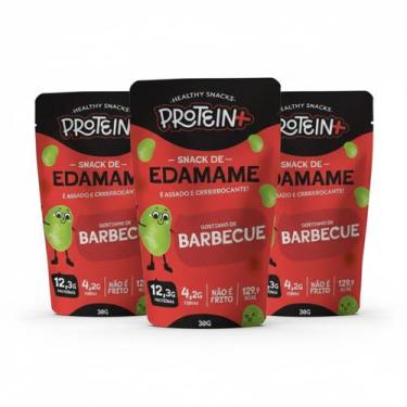 Imagem de Kit 3 edamame barbecue snack fit 13g prote 30g protein plus - PROTEIN+