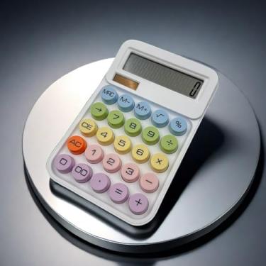 Imagem de Calculadora de chave mecânica | Alimentado por energia solar e portátil para escritório, estudo e contabilidade 4