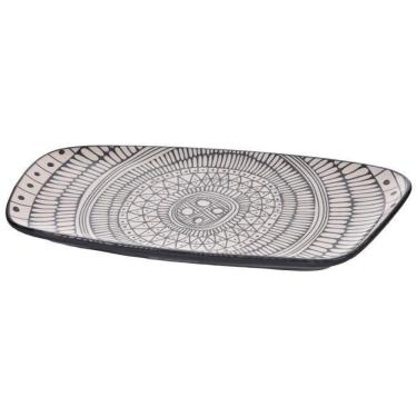 Imagem de Travessa Ret Boho 29X1.5X14Cm Cerâmica