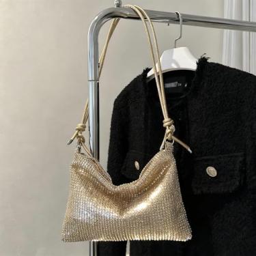 Imagem de Bolsas de mão femininas à noite para mulheres, bolsas transversais, bolsas de mão elegantes para festa de casamento, Dourado, Medium (11.42 inches), Tendência