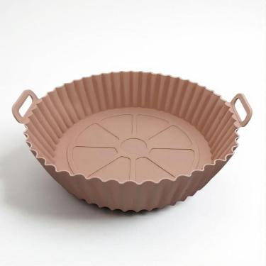 Imagem de Forma Reutilizável De Silicone Marrom Para Airfryer 16Cm