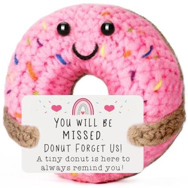 Imagem de Presentes de aposentadoria para mulheres e homens - Engraçado Crochet Donut Retirement Leaving Going Away Adeus Promoção Novo Trabalho Apreciação Presente para Professores Enfermeiros Colega de