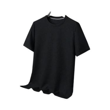 Imagem de Camiseta Masculina de Waffle - Manga Curta para o Verão, BR-G4, Preto