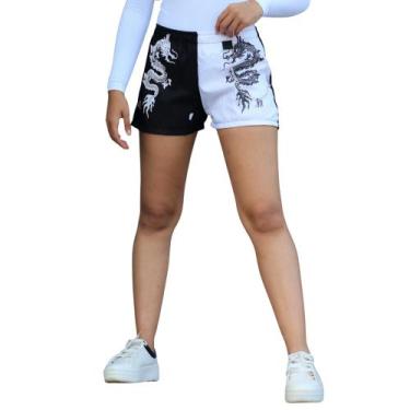 Imagem de Short Dragon Curto Com Corrente E Elástico Na Cintura Esportivo E Teci