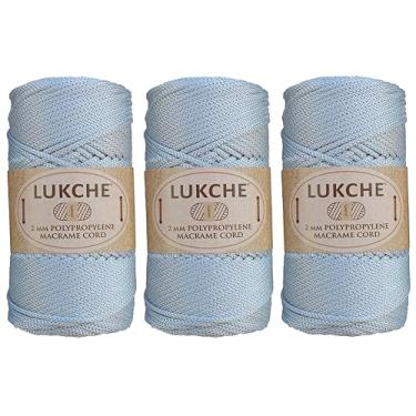 Imagem de Cordão de macramê de poliéster 2 mm x 125 jardas, corda de macramê premium 100% polipropileno, fio colorido, bolsa de macramê de crochê para cabides de parede, bolsas, placas inferiores, tapetes