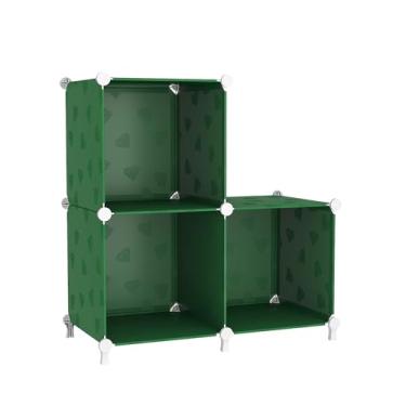 Imagem de UNKU Estante aberta, organizador de armazenamento de 3 cubos, prateleira de exibição de 30 cm para CDs de livros, estante de livros DIY, prateleira de armazenamento ajustável para escritório em casa