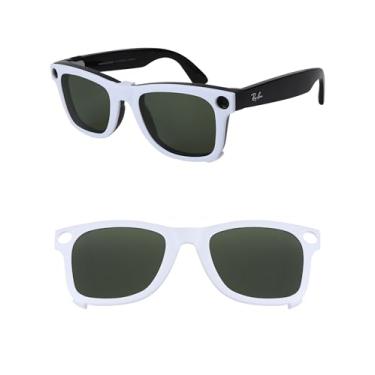 Imagem de HILEEN Clipe polarizado para Ray-Ban Meta Wayfarer RW4008 e Gen 2 RW4012 Grande 53-22 para homens mulheres proteção UV - cinza verde