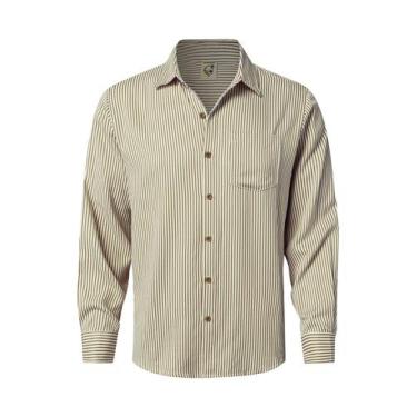 Imagem de Camisa Hardaddy, vestido listrado masculino, manga comprida, mistura d