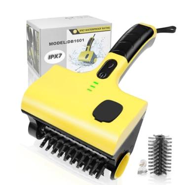 Imagem de Limpador elétrico para churrasqueira com escovas duplas e spray de água - Escova elétrica sem fio para churrasqueira externa, bateria de carga rápida de 2600 mAh e design de cerdas sem queda