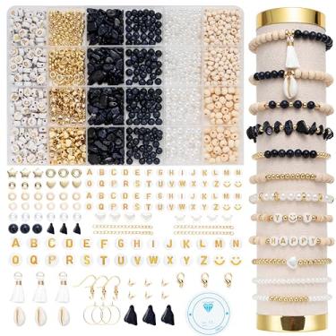 Imagem de Xylise Kit de suprimentos para fabricação de joias, contas de pedra natural irregular, para artesanato, pulseira, colar, brincos para adultos (roxo)