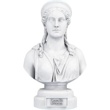 Imagem de Estátua Busto Cornélia Africana - Matrona Romana (Cor Mármore)