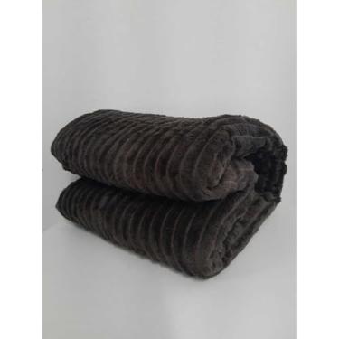 Imagem de Cobertor Manta Canelada Casal Alto Relevo 200 x 180 Luxo – Macio e Quentinho Diversas Cores (MARROM)