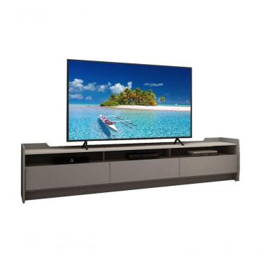 Imagem de Rack Para Tv Sublime Cinza Com Off White - Gelius Móveis