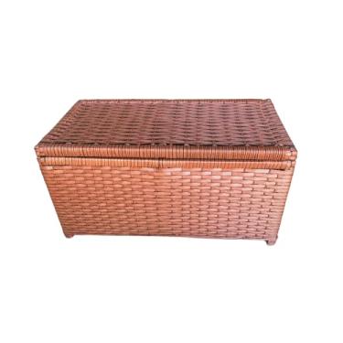 Imagem de Baú Cesta Caixa Organizadora em Fibra Sintética 60x30x30 – Multiuso para Roupas, Brinquedos e Lavanderia(Indiano)