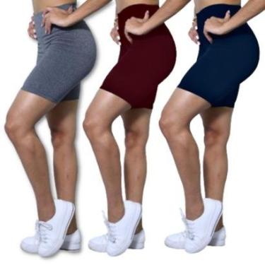 Imagem de Kit 3 Bermudas Plus Size Heide Ribeiro Silver Fitness-Feminino