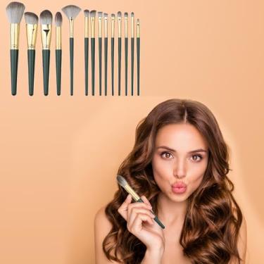 Imagem de Conjunto de pincéis de maquiagem com 14 peças – Pincéis profissionais para base, sobrancelha e maquiagem diária/viagem