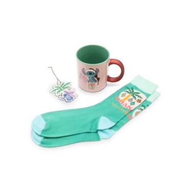 Imagem de Culture Fly Conjunto de presente Stitch com caneca de cerâmica, meias e cabide de porta de acrílico