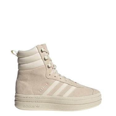 Imagem de adidas Gazelle Boot Tênis feminino, Wonder White/Wonder White/Wonder White-beige, 38