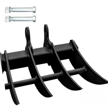 Imagem de SYKEND Ancinho Para Escavadeira Pequena, Ancinho Para Miniescavadeira, Acessório Para Retroescavadeira, Para Escavadeiras De 1T A 1,5T, Vão De 90Mm/3,54 Pol., Diâmetro Do Furo De 25Mm/0,98 Pol., Dis