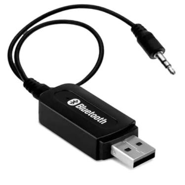 Imagem de Adaptador Receptor Bluetooth USB P2, Modo Mãos Livres, 3.0, Alcance 3 Metros, para Som Automotivo com Entrada Auxiliar, 5x2.2x1.2cm
