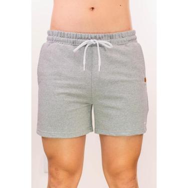 Imagem de Bermuda Masculina Moletom Curta Mescla Cinza-Masculino