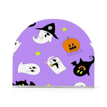Imagem de Wassud Porta-guardanapos de acrílico Fantasmas Abóboras de Halloween Dispensador de guardanapos de papel para mesa, cozinha, sala de jantar, bancada 1 peça (comporta 50-60 guardanapos)