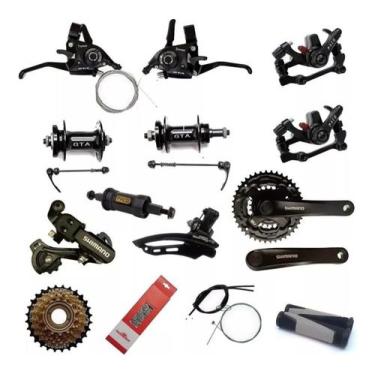 Imagem de Kit Grupo Shimano Tourney 21v Freios Disco Bicicleta 29 E 26, 21 Veloc