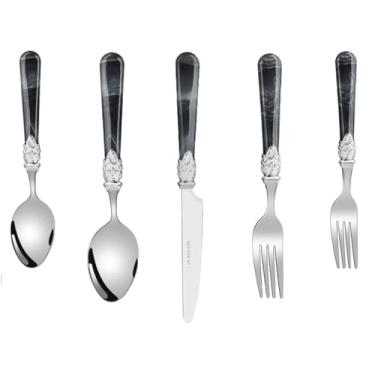 Imagem de Jogo De Talheres Inoxidável - Conjunto de Talheres Vintage - Kit De Clássico,Para Casa Restaurante Piquenique Casamento