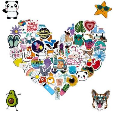 Imagem de Cute Animal Stickers-100 Pack 2 Inch Waterproof Vinyl Animal Stickers,Multi-Use Self Adhesive Pet Reward Stickers,Students,Teachers,Skateboards,Phone Cases,Gift Decorations