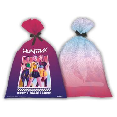 Imagem de Sacola Plástica Lembrancinha Guerreiras do K-Pop Kpop 8 Unidades 14,5 x 25 cm Festcolor