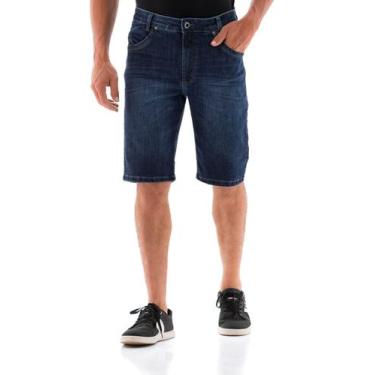 Imagem de Bermuda Jeans Masculina Arauto Confort Dominic, Azul médio, 48