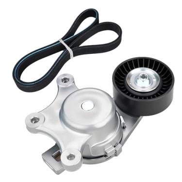 Imagem de Tensor de correia de transmissão com kit de correia serpentina para Ford Explorer Edge Flex Fusion Taurus 3.5L/3.7L 2007-2019 e Lincoln MKS MKT MKX MKZ 3.5L/3.7L 2007-2019, substituição # 8T4Z6B209A