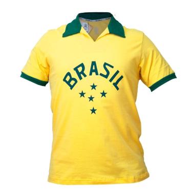 Imagem de Camisa Brasil Polo Retrô Olímpica Algodão - Masculino-Masculino