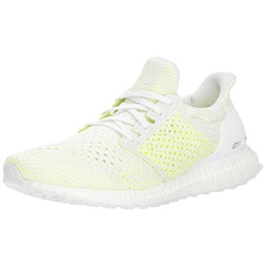 Imagem de adidas Originals Tênis de corrida masculino Ultraboost, Branco nuvem/branco nuvem/amarelo solar, 4.5