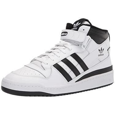 Imagem de adidas Tênis masculino Forum Mid, Branco/Preto/Branco, 11.5