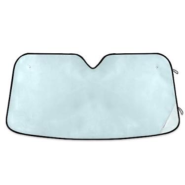 Imagem de Viseira de carro azul pálido, protetor solar de carro, protetor solar de carro, persiana de janela para carro, caminhão, SUV