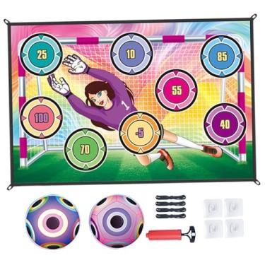Imagem de KiBcsLic Jogo de Futebol com Tapete e Bola - Jogo de Festa para Meninos e Meninas - Brinquedo Esportivo Dobrável com 2 Bolas - Acessório para, Style C