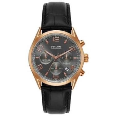 Imagem de Relógio Seculus Cronógrafo 77308GPSVRC3 Vidro Abaulado Couro Rosé-Masculino