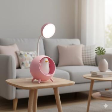 Imagem de Luminária de Mesa Patinho USB Articulável Decorativa LED