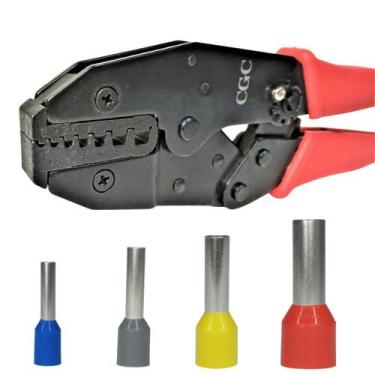 Imagem de Kit 400 Terminais Ilhós Tubolar Com Alicate Profissional Eletricista C