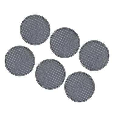 Imagem de Alomejor Porta-copos de Silicone, Porta-copos Antiderrapante Com Suporte 3,9x3,9 pol. Flexível para Uso Doméstico na Cozinha e Proteção Versátil (Cinza)